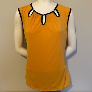 Womens Size Small Yellow Tank Top Blouse